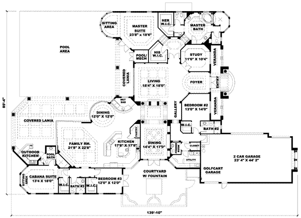 European Floor Plan - Main Floor Plan #27-327