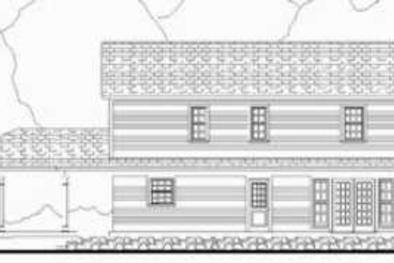 Architectural House Design - Exterior - Rear Elevation for Farmhouse House Plan #406-219 - 3 bed, 2.5 bath