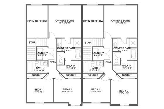 Floor Plan - Upper Floor for Farmhouse House Plan #1060-321 - 10 bed, 10 bath