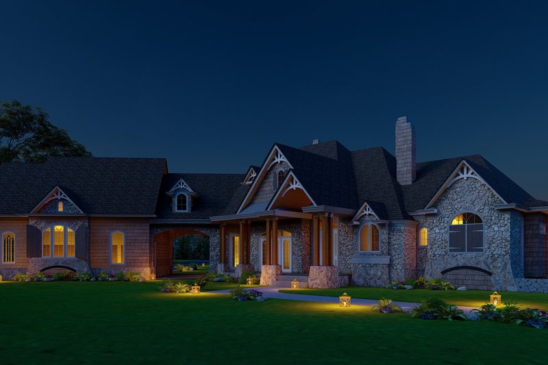 Home Plan - Exterior - Front Elevation 5 for Traditional House Plan #54-525 - 4 bed, 4.5 bath