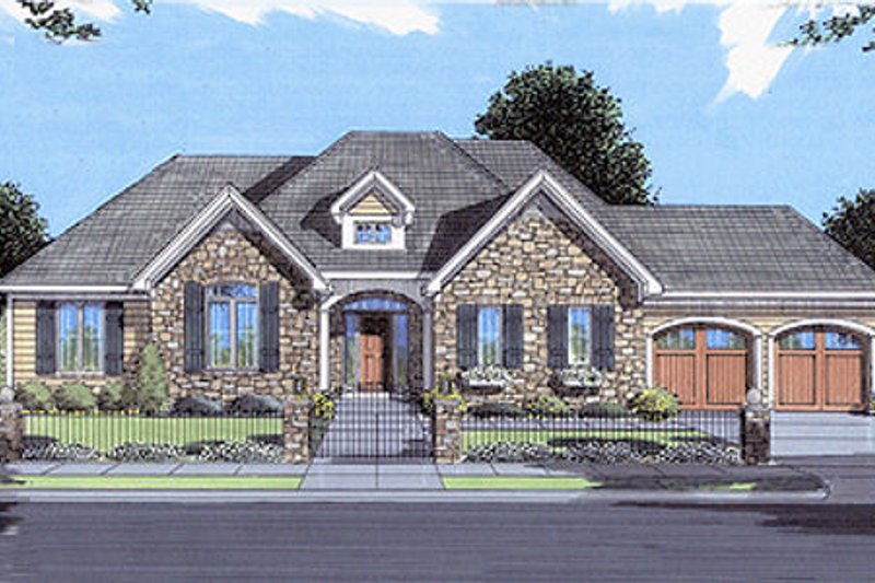 Dream House Plan - Traditional Exterior - Front Elevation Plan #46-140