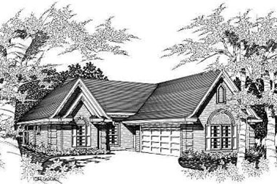 Exterior - Front Elevation for Cottage House Plan #329-203 - 3 bed, 2 bath