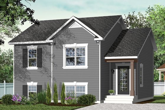 Exterior - Front Elevation 3 for Country House Plan #23-2228 - 2 bed, 1 bath