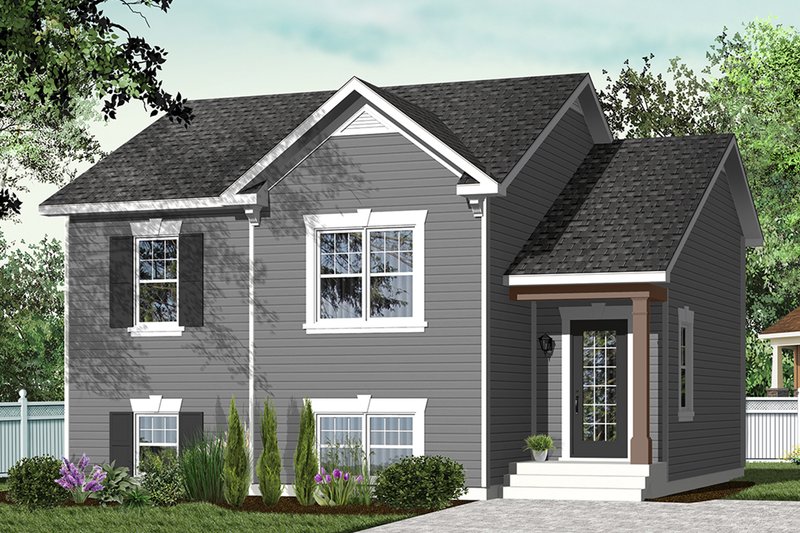 Dream House Plan - Exterior - Front Elevation 3 for Country House Plan #23-2228 - 2 bed, 1 bath