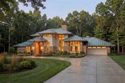 Prairie Style House Plan - 3 Beds 3 Baths 2394 Sq/Ft Plan #120-117 Exterior 
