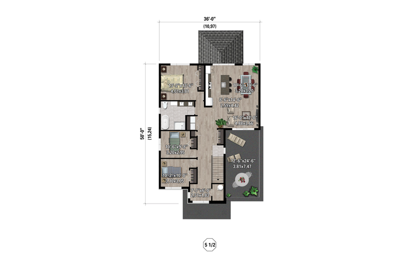 Architectural House Design - Floor Plan - Upper Floor for Contemporary House Plan #25-4991 - 9 bed, 3 bath