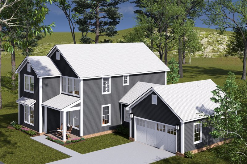 House Design - Exterior - Other Elevation 2 for Farmhouse House Plan #513-2308 - 4 bed, 3.5 bath