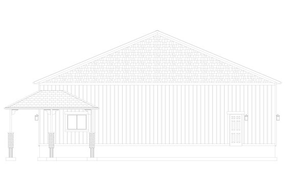 Exterior - Other Elevation 2 for Farmhouse House Plan #1060-201, 1 bath