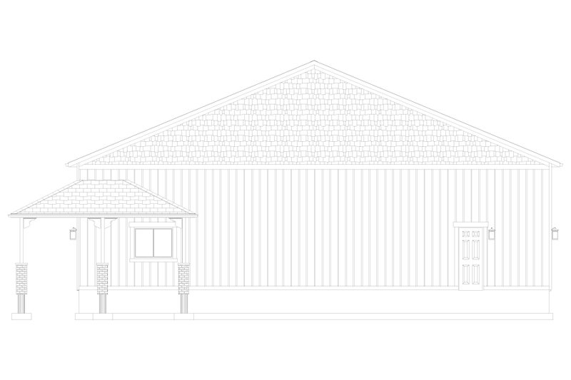 Home Plan - Exterior - Other Elevation 2 for Farmhouse House Plan #1060-201, 1 bath
