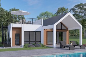 House Blueprint - Modern Exterior - Front Elevation Plan #472-450