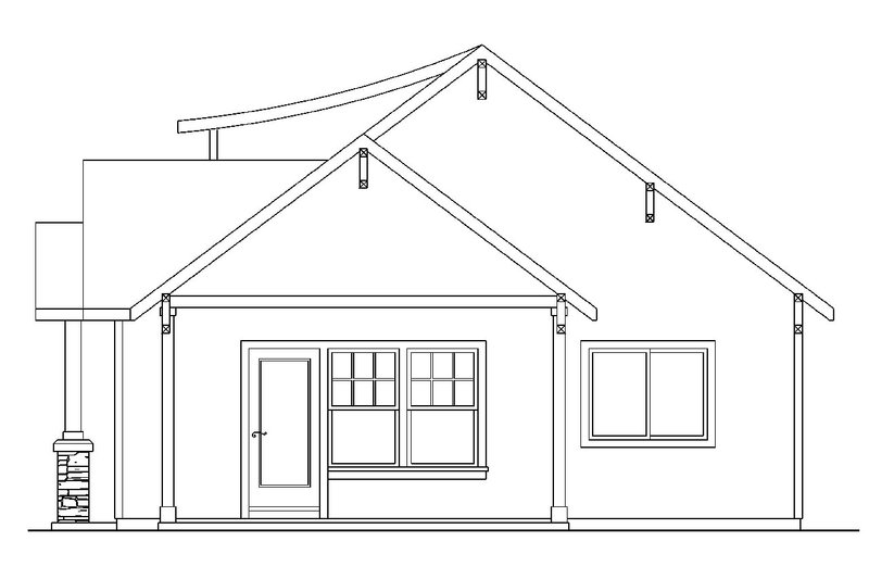 Home Plan - Exterior - Other Elevation 2 for Craftsman House Plan #124-565 - 2 bed, 1 bath