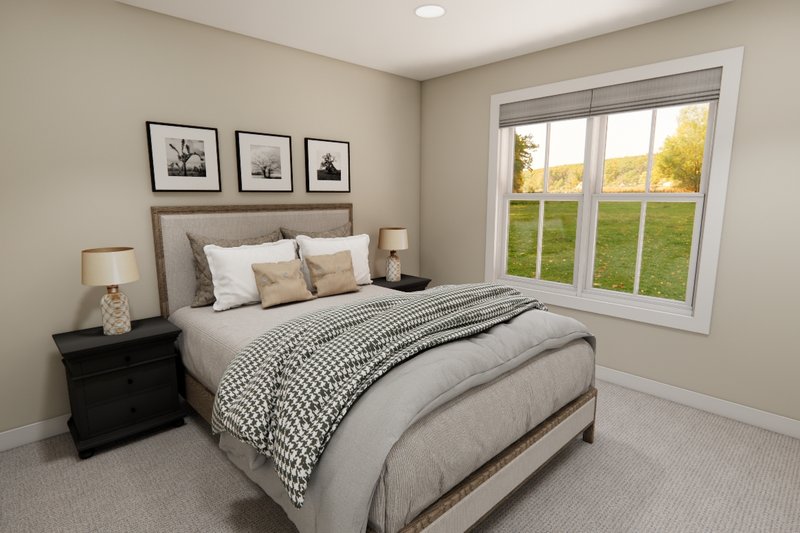 House Blueprint - Interior - Bedroom 4 for Bungalow House Plan #51-1352 - 4 bed, 2.5 bath