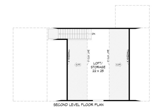 Floor Plan - Upper Floor for Farmhouse House Plan #932-664, 0 bath