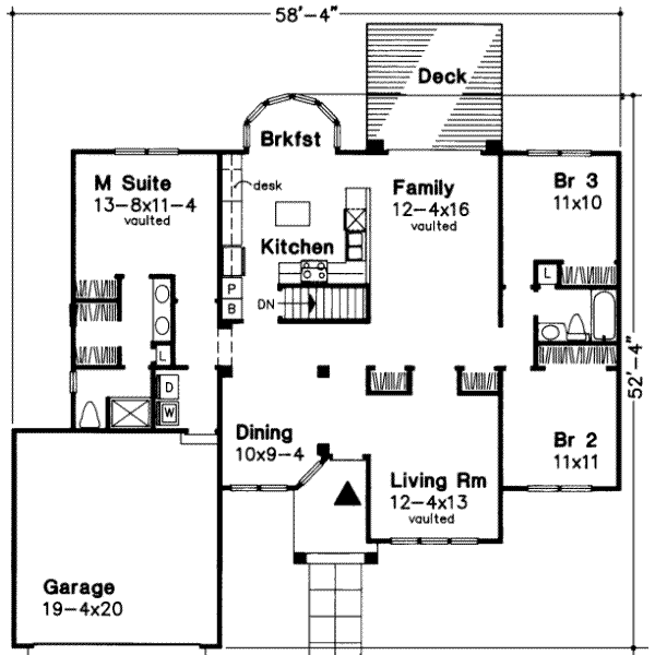 Traditional Floor Plan - Main Floor Plan #320-106