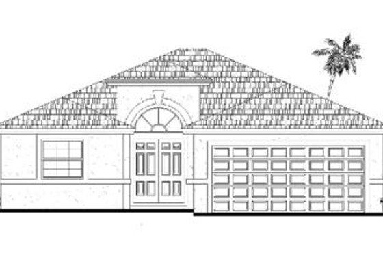 Exterior - Front Elevation House Plan #420-204 - 3 bed, 2 bath