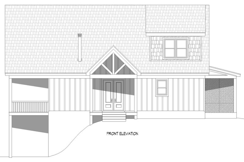 Architectural House Design - Exterior - Front Elevation 3 for Country House Plan #932-586 - 3 bed, 3.5 bath