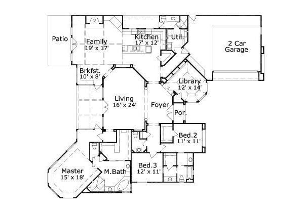 European Floor Plan - Main Floor Plan #411-363