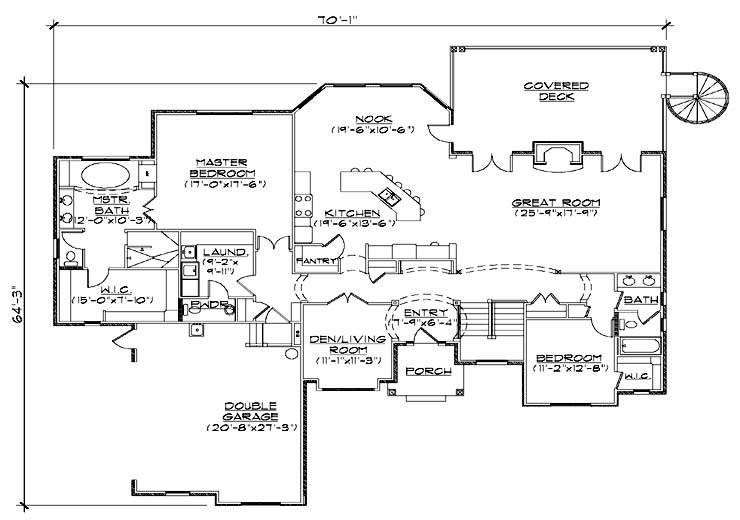 European Style House Plan - 4 Beds 4.5 Baths 2741 Sq/Ft Plan #5-314 ...