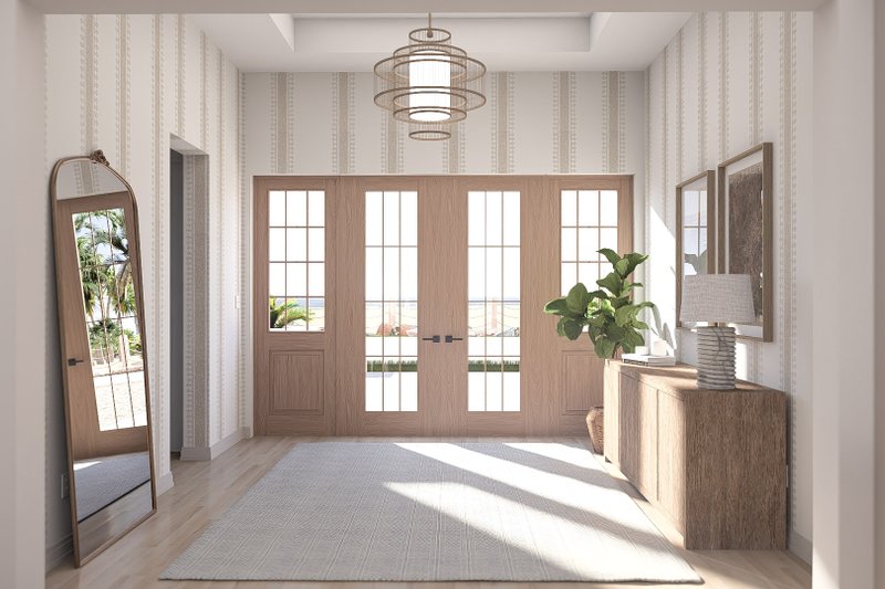 House Blueprint - Interior - Entry for Beach House Plan #455-751 - 3 bed, 2.5 bath