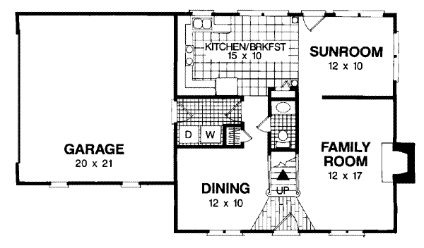 Home Plan - Colonial Floor Plan - Main Floor Plan #56-125