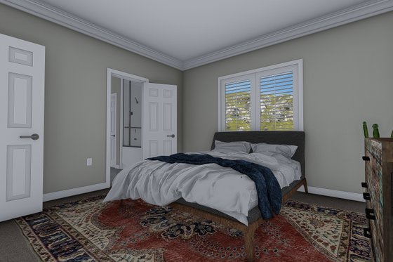 Interior - Master Bedroom 1 for Traditional House Plan #1060-54 - 4 bed, 3 bath