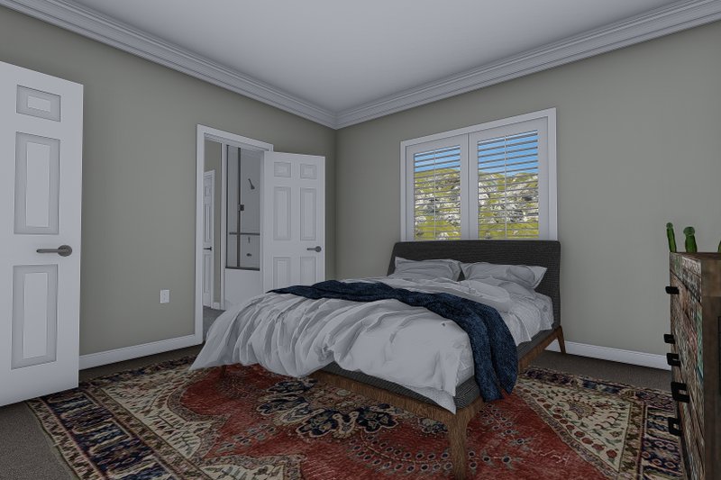 House Plan Design - Interior - Master Bedroom 1 for Traditional House Plan #1060-54 - 4 bed, 3 bath
