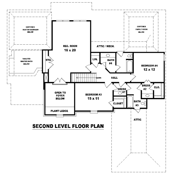 European Floor Plan - Upper Floor Plan #81-1242