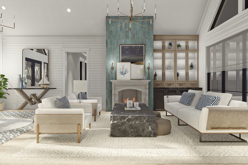 House Design - Interior - Family Room for Beach House Plan #455-311 - 4 bed, 3.5 bath