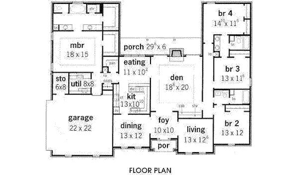 European Floor Plan - Main Floor Plan #16-177
