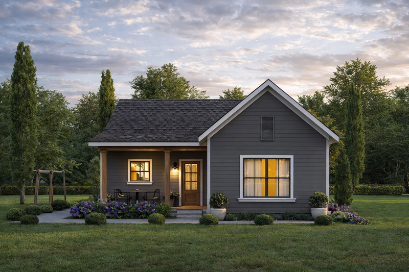 Farmhouse Style House Plan - 2 Beds 2 Baths 1080 Sq/Ft Plan #1117-42 Exterior