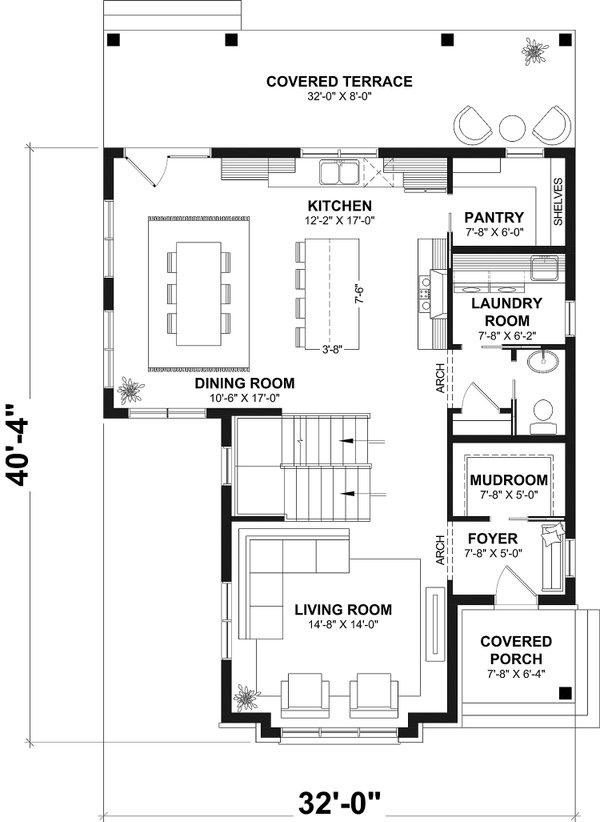 Dream House Plan - Farmhouse Floor Plan - Main Floor Plan #23-741