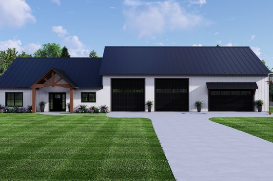 Ranch Plan with Barn Style