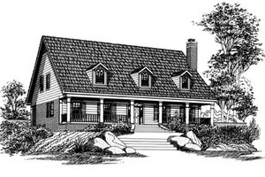 Country Exterior - Front Elevation Plan #15-210