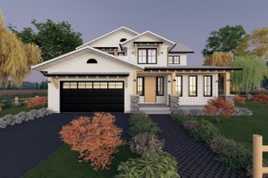 Exterior - Front Elevation 4 for Farmhouse House Plan #1101-10 - 5 bed, 3 bath