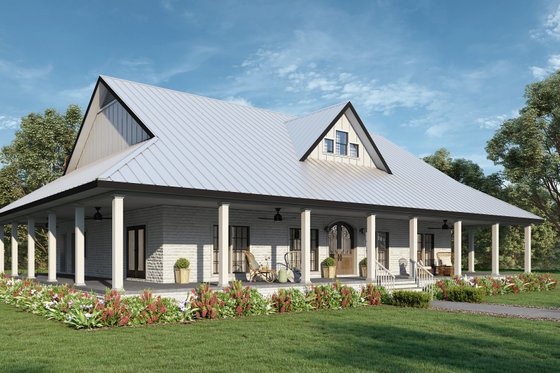 Exterior - Other Elevation for Country House Plan #44-266 - 3 bed, 2 bath