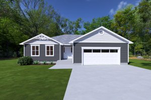Craftsman Exterior - Front Elevation Plan #1111-25