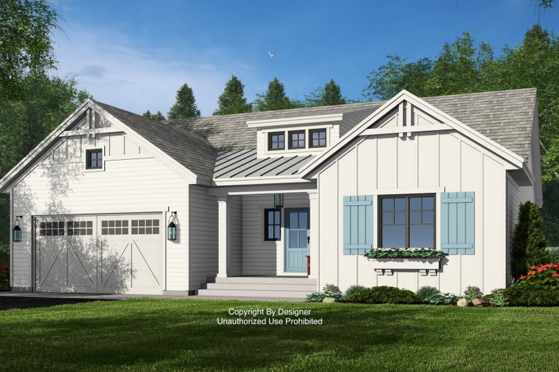 House Design - Exterior - Front Elevation 3 for Farmhouse House Plan #51-1395 - 3 bed, 2.5 bath