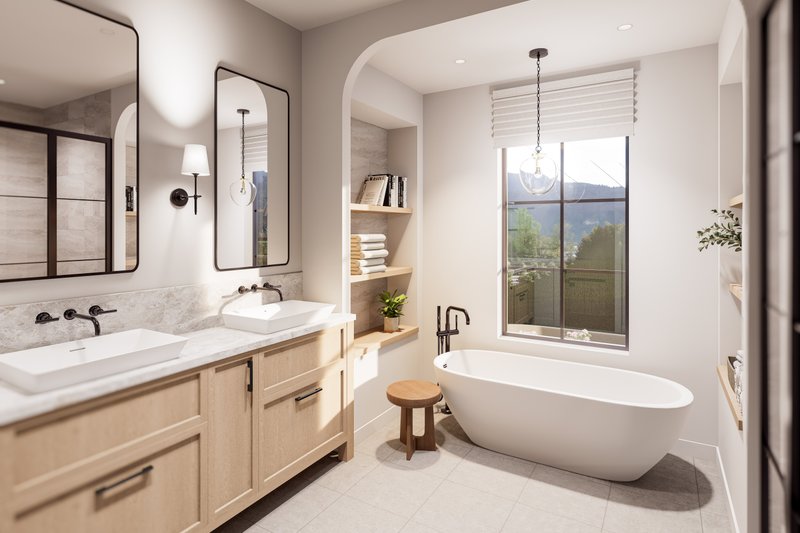 Dream House Plan - Interior - Master Bathroom 1 for Farmhouse House Plan #1114-16 - 4 bed, 3.5 bath