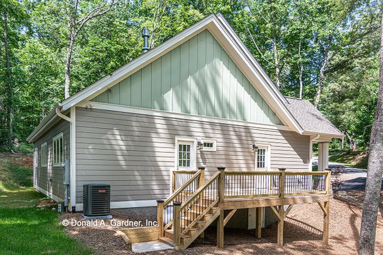 Exterior - Rear Elevation for Cottage House Plan #929-1126 - 3 bed, 3.5 bath