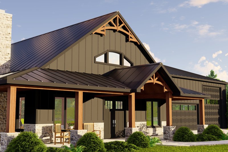 Dream House Plan - Farmhouse Exterior - Other Elevation Plan #1064-204