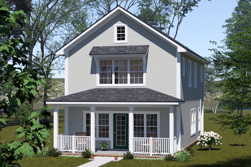 House Blueprint - Cottage Exterior - Front Elevation Plan #513-2338