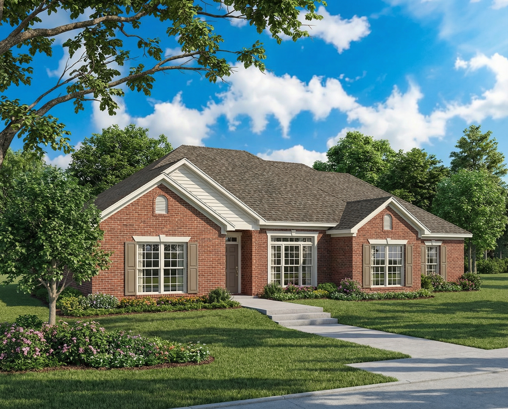 Exterior - Front Elevation 2 for European House Plan #17-140 - 4 bed, 2 bath