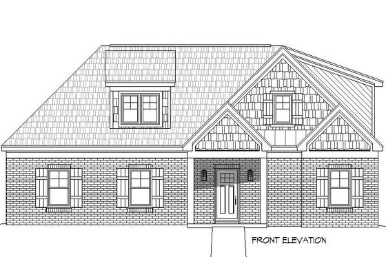 Exterior - Front Elevation 3 for Country House Plan #932-263 - 3 bed, 2.5 bath