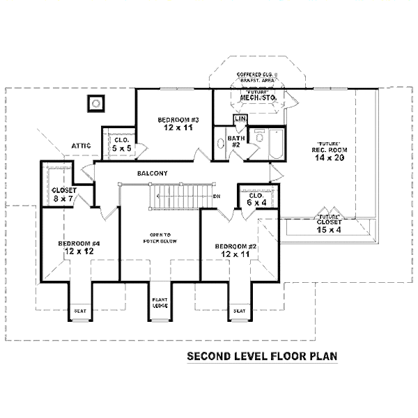 Southern Floor Plan - Upper Floor Plan #81-13810