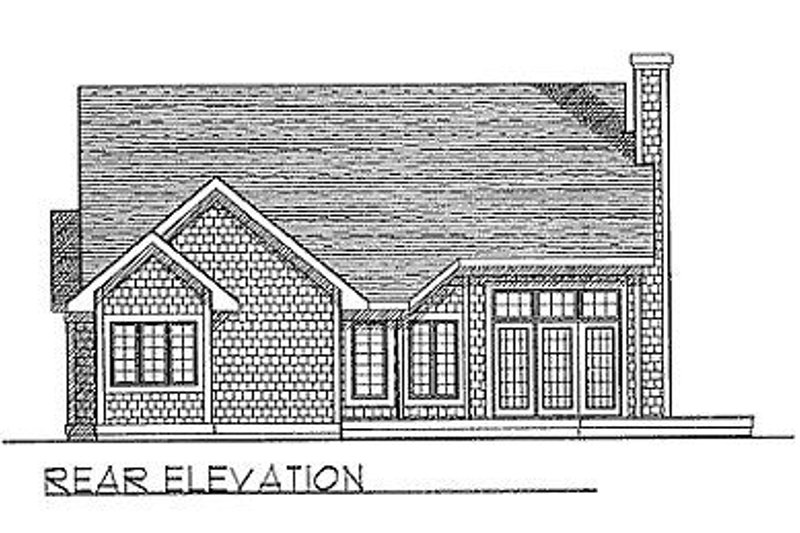 Home Plan - Exterior - Rear Elevation for Traditional House Plan #70-235 - 2 bed, 2 bath
