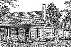 Country Exterior - Front Elevation Plan #41-111