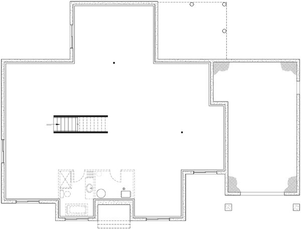 Craftsman Floor Plan - Lower Floor Plan #23-2745