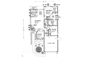 Floor Plan - Main Floor for Traditional House Plan #310-478 - 2 bed, 2 bath