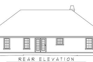 Exterior - Rear Elevation for Traditional House Plan #11-102 - 3 bed, 2 bath