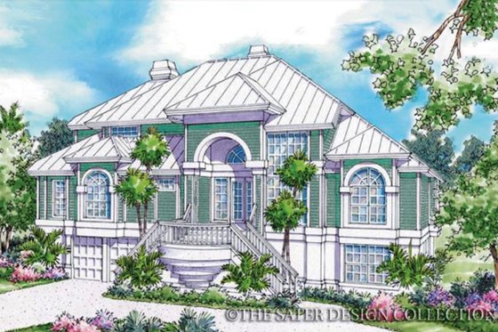 Exterior - Front Elevation 3 for Country House Plan #930-33 - 3 bed, 3.5 bath